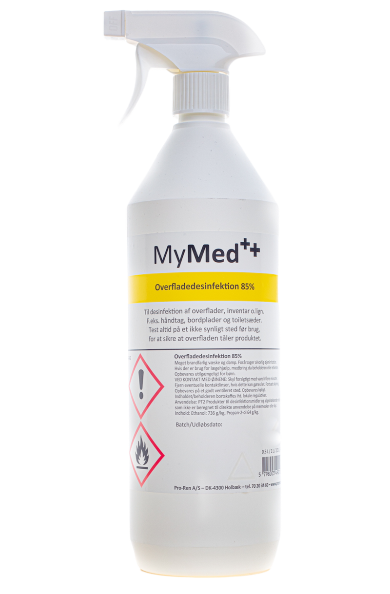 Overfladedesinfektion spray 85% | 1 liter