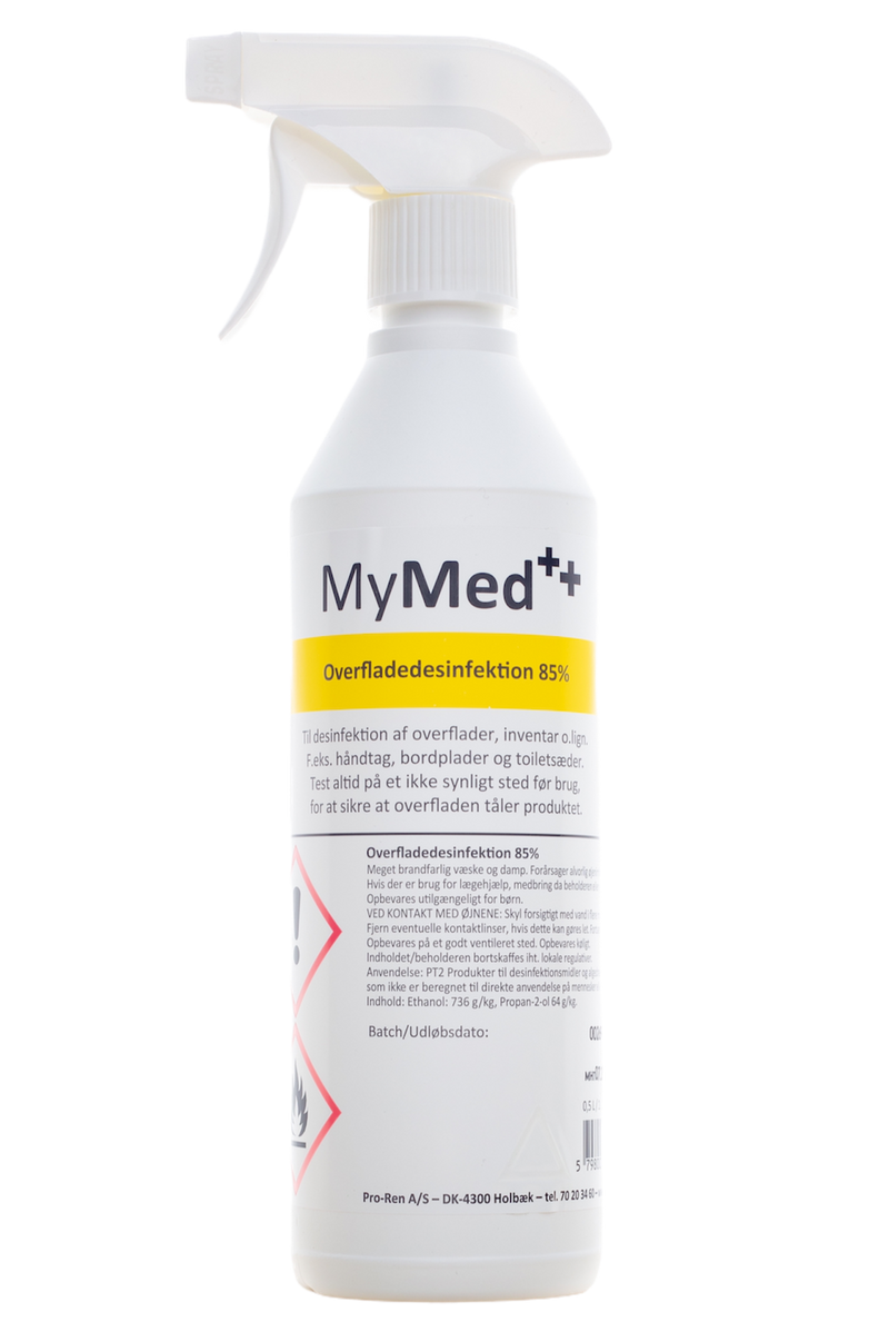 Overfladedesinfektion spray 85% | 500 ml spray